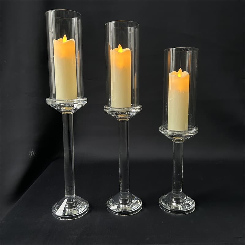 Simple Single-Head Crystal Candle Holder Wedding Prop Showroom Decoration Table Glass Candle Holder Home Use