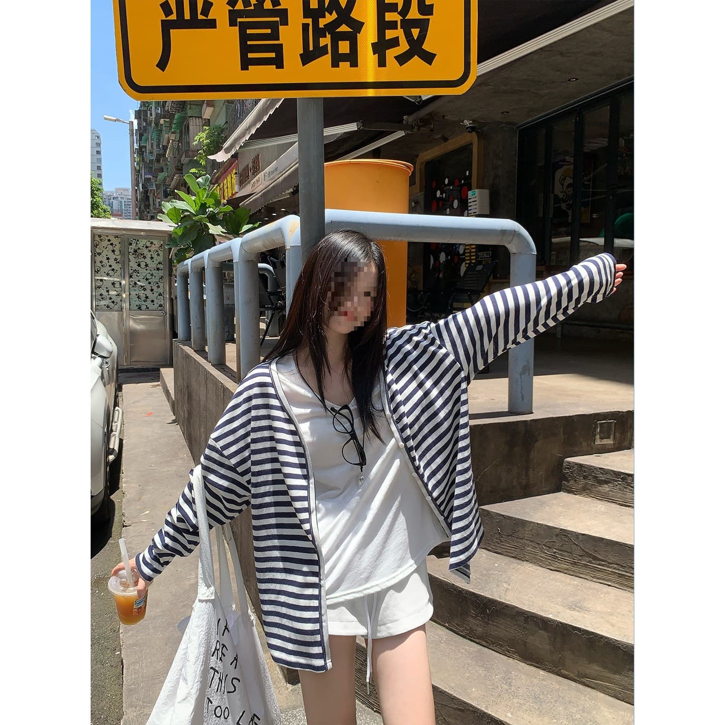 2026 Summer Striped Cardigan Jacket for Women, Summer Sun Protection Loose Korean Style Lazy Casual Versatile Top Cardigan for Women