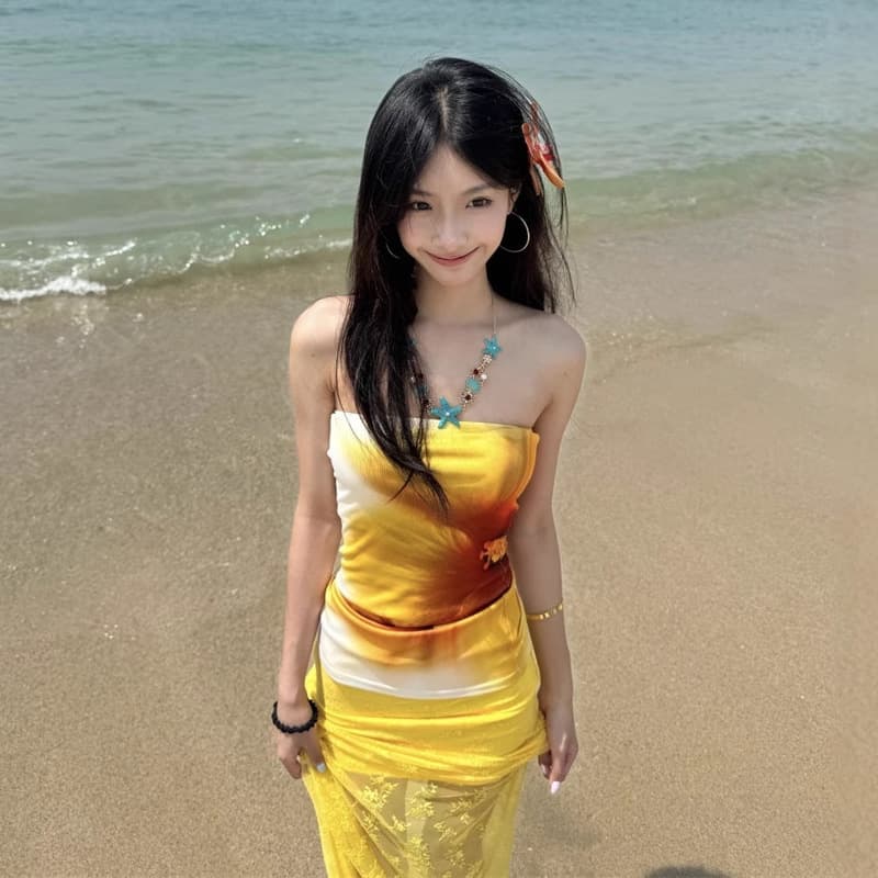 Hiimdai Holiday Style, Adjustable Length, Holiday Style Sexy Sexy High Elastic Slim Tube Top
