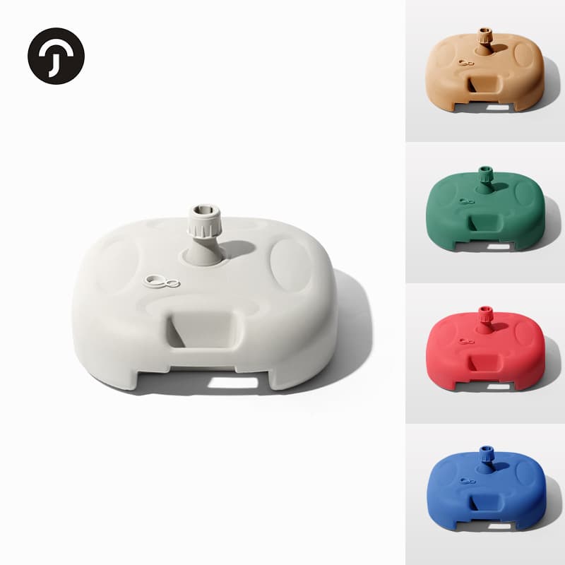 20L fillable umbrella base - outdoor sun umbrella water tank, plastic weight barrel for sand/water filling
