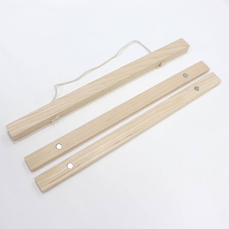 Custom Luxury Maple Wood Magnetic Hanging Scroll, High-Quality Poster with Solid Wood Hanging Rod, DIY Print-on-Demand Decorative Wall Art with Logo