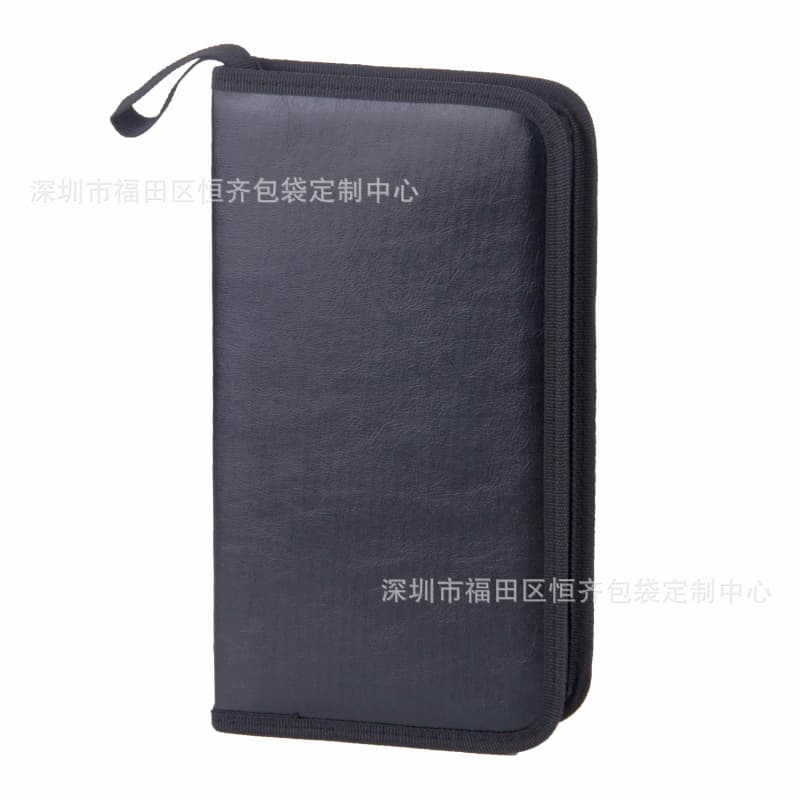 Hengqi 80-Pack PU Simulated Leather Car CD Case, CD Wallet, Disc Holder with Custom Logo Printing