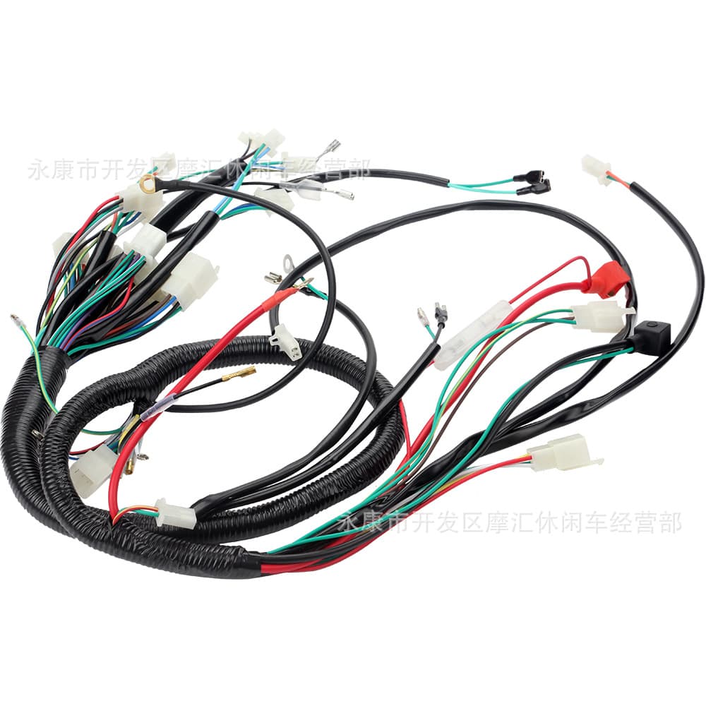 ATV Sand Vehicle Four-Wheel Motorcycle Accessories EU Standard 125-250CC Full Vehicle Wiring Harness Assembly with Steering Function