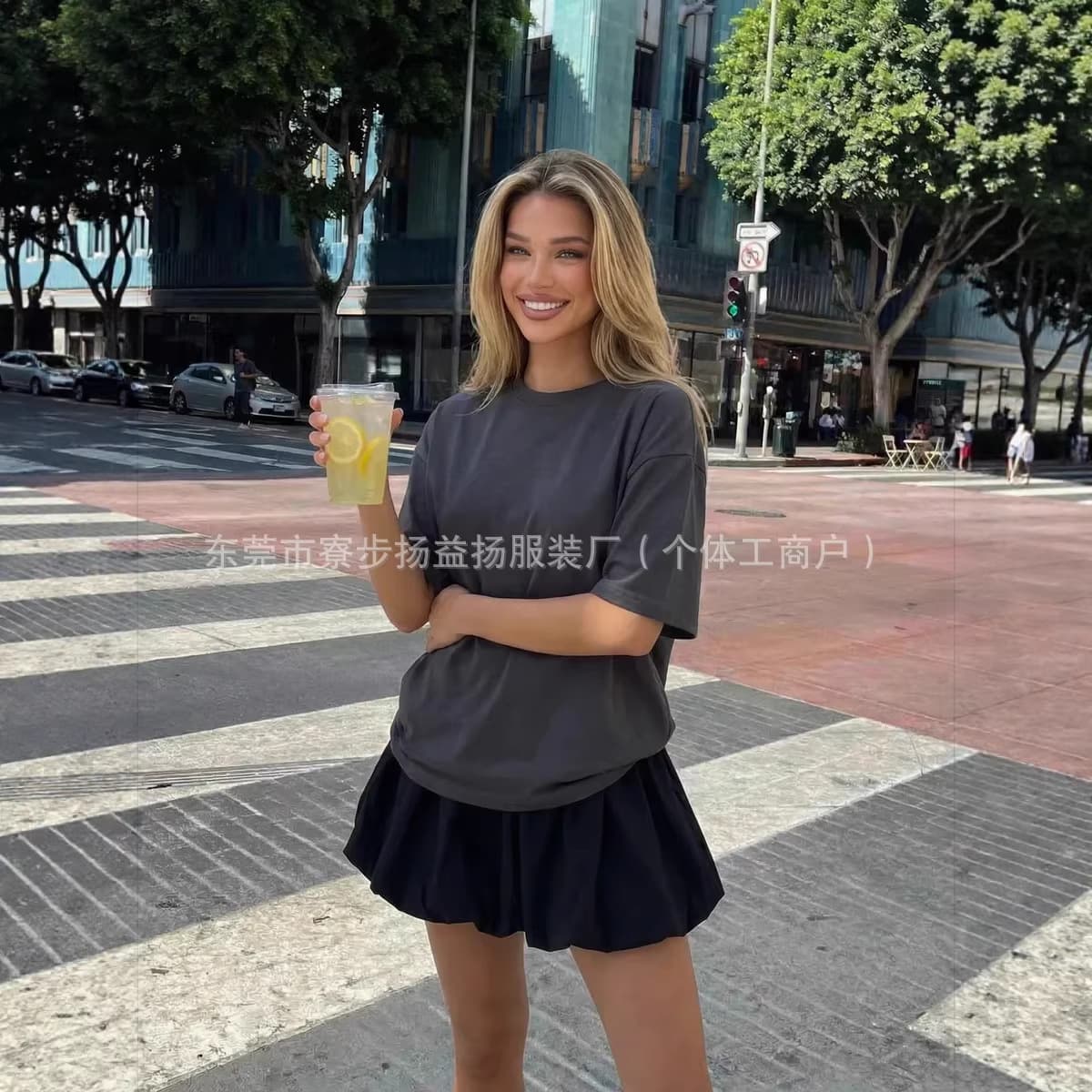 100% Pure Cotton Short-Sleeve T-Shirt, Casual Style, Versatile, Fashionable, Trendy, Niche, Solid Color, Outerwear, Body-Covering Top, Trendy