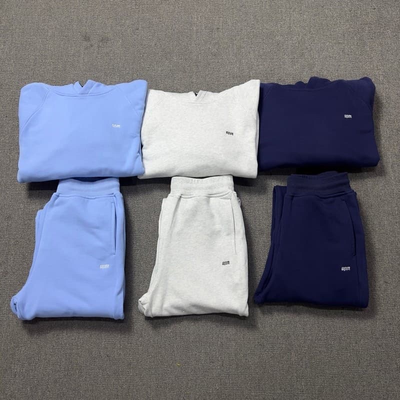 Cross-border 6PM American Street Hip-Hop Fleece-Lined Pullover Hoodie and Long Sweatpants Men's Trendy Sport Set Jacket