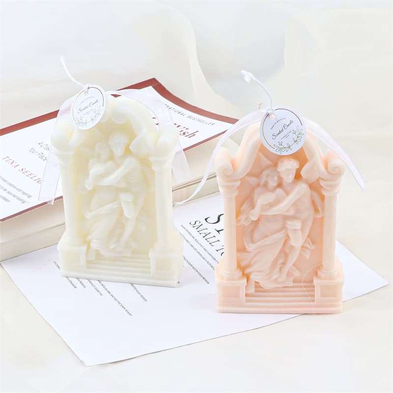 Pure Handmade Smokeless Soy Wax Angel Aromatherapy Candle Personal Photography Prop Home Bedroom Decorative Ornament