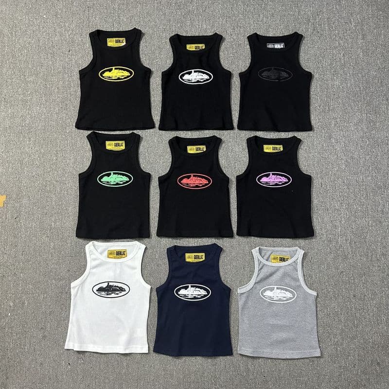 Croteiz Women's Basic Short Vest European and American Style Sexy Suspender Ins Trendy Sports Inner Top
