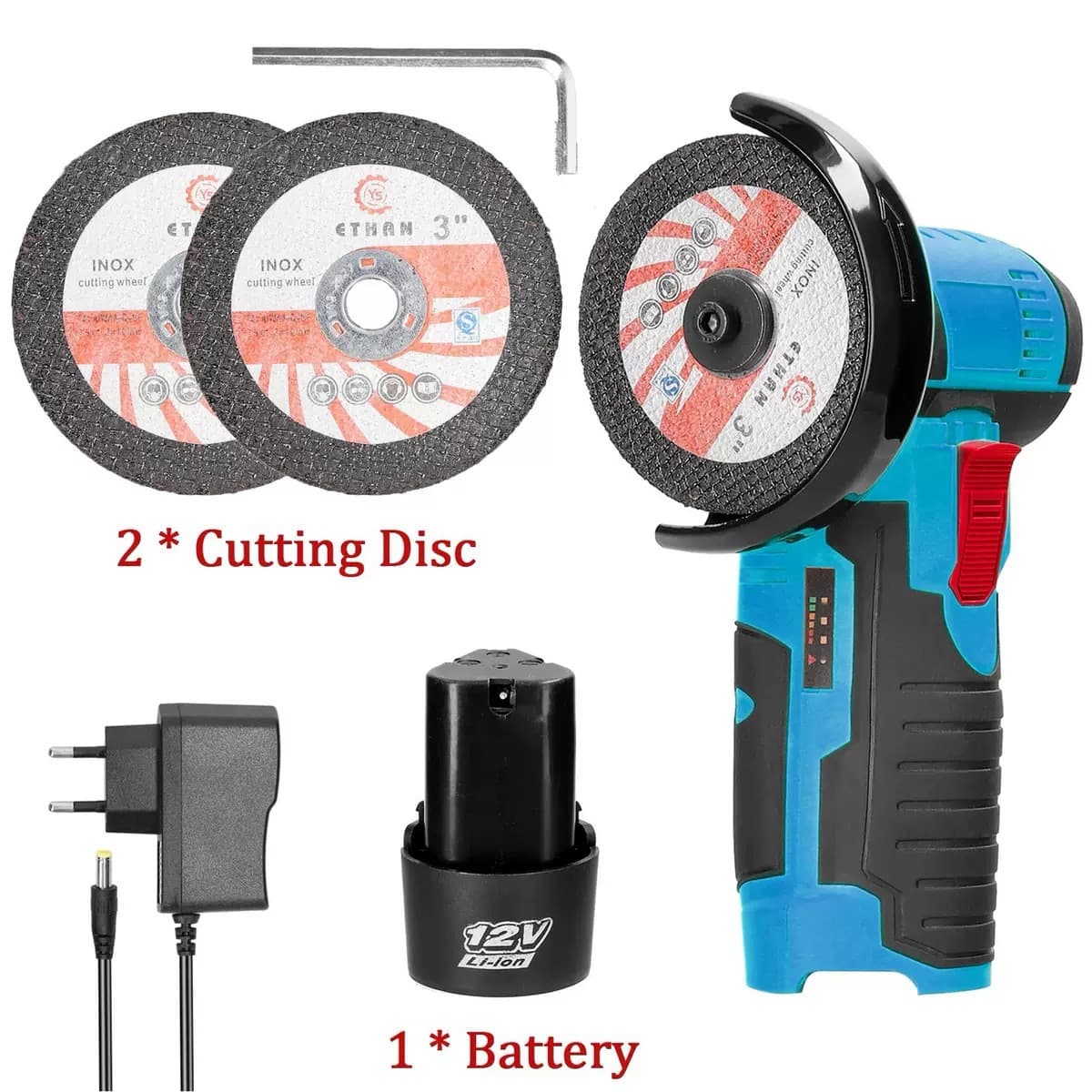 Cross-border Electric Mini Lithium Battery Angle Grinder Handheld Home Polishing Sanding Tool Charging Hand Grinder Cutter