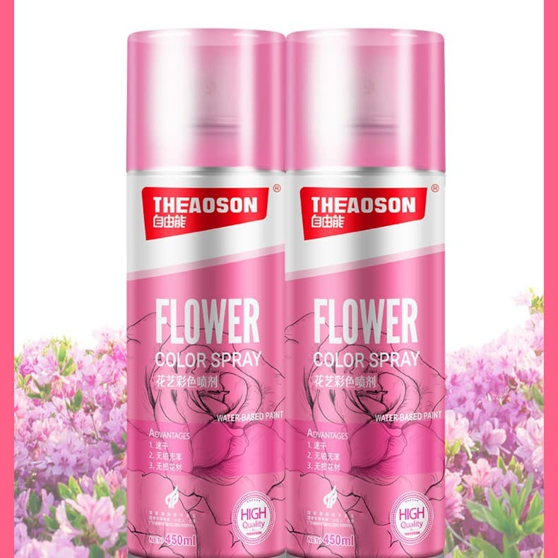A Floral Spray Paint for Fresh Flowers, Lead-Free, Benzene-Free, Non-Damaging to Flowers, Quick-Drying, Non-Irritating X Flowers