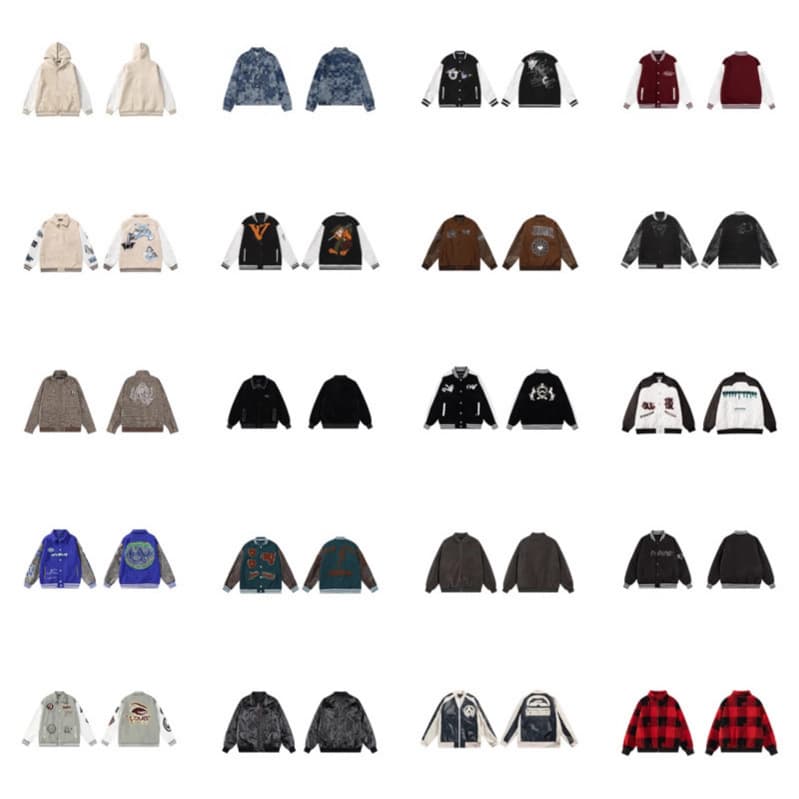 Exclusive Edition Quality 25SS Fall/Winter Towel Logo Embroidered Leather Baseball Jacket Cotton Padded Coat
