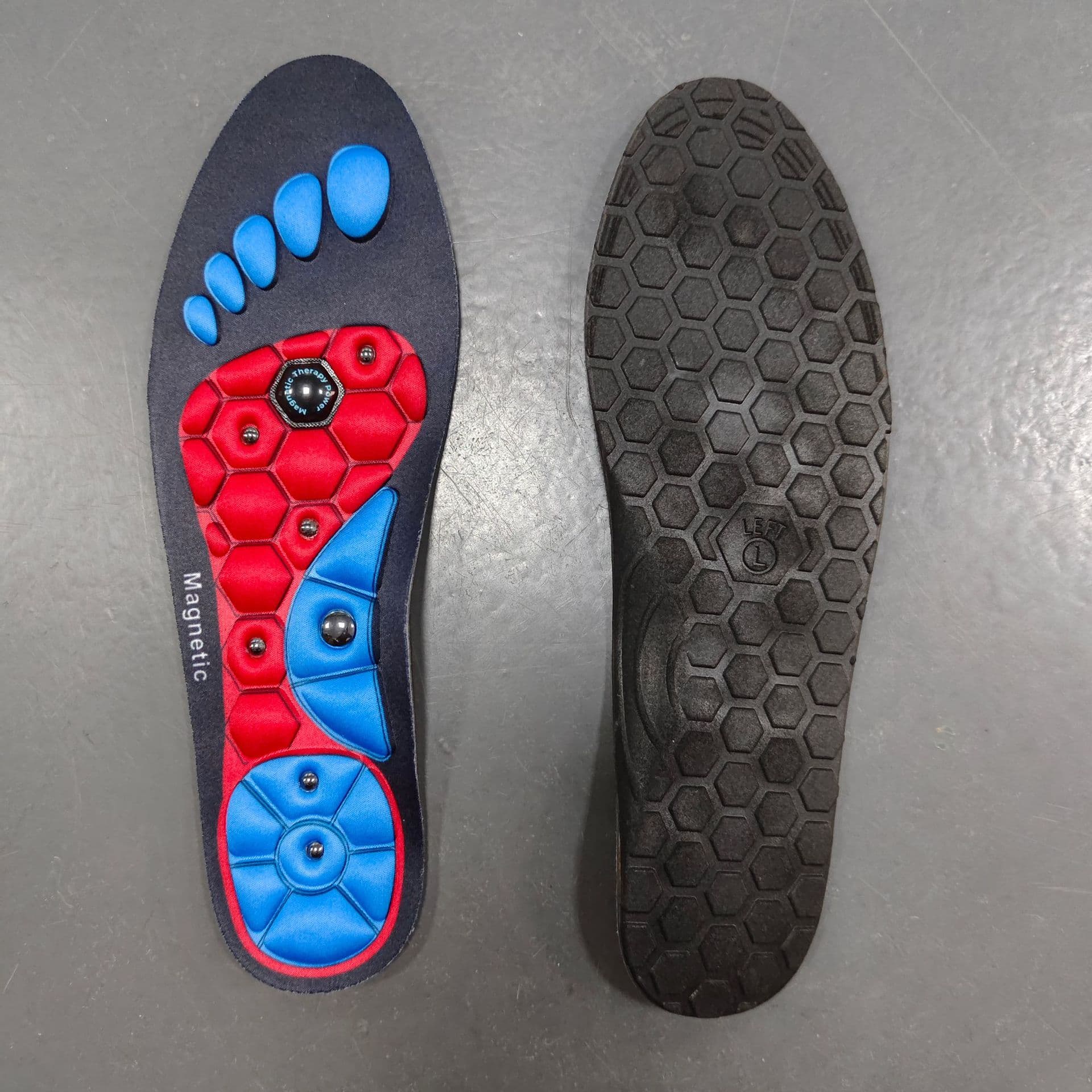 New Magnetic Therapy Insole with Magnet Points for Foot Acupressure, Unisex Shoe Insoles, Wholesale Footbed
