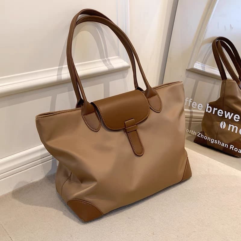 Large Capacity Practical Tote Bag for Female Students, Versatile Commuting Shoulder Oxford Cloth Nylon Women's Bag, Cross-Border Tote Bag