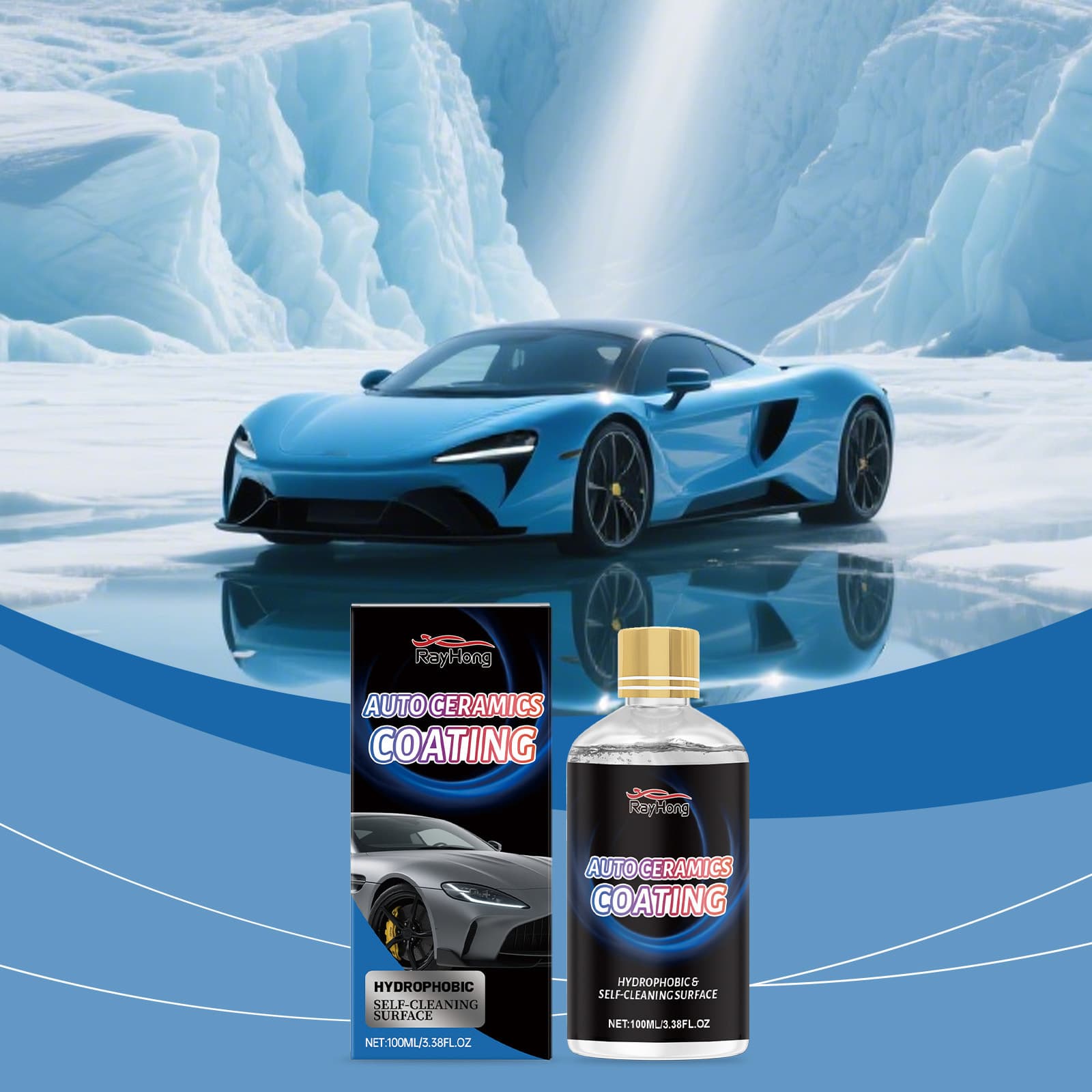 RAYHONG automotive ceramic coating agent automotive body waterproof protective mirror gloss maintenance renovation coating agent