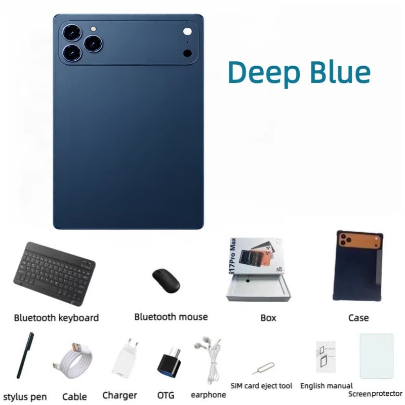 I17 Pro Max Pad Cross-Border E-Commerce Drop Shipping Factory Stock Mobile Phone Call 10.1 Inch Android Tablet