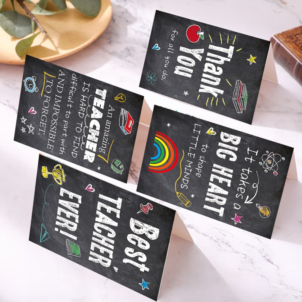 New Graduation Season Teacher's Day Thank You Card, Simple Blank Handwritten Blessing Card, Teacher's Day Greeting Card Set Wholesale