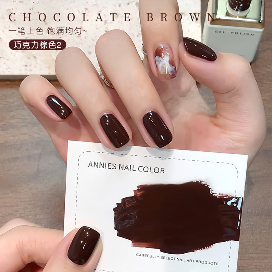 Finger Crane Chocolate Brown Nail Polish 2025 New Collection Whitening Caramel Coffee Milk Tea Brown for Nail Salon Use