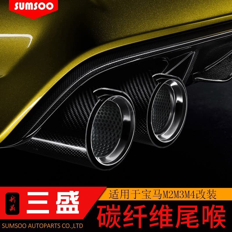 For BMW M2 M3 M4 M5 Tailpipe Modification MP Extended Carbon Fiber Exhaust Tip Decorative Exhaust Pipe