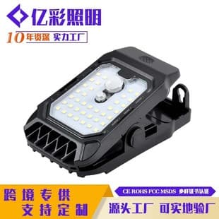 Solar Outdoor Light, Garden Fence Clip Light, Waterproof Wall Light with Motion Sensor, Super Bright Street Light for Home Use
