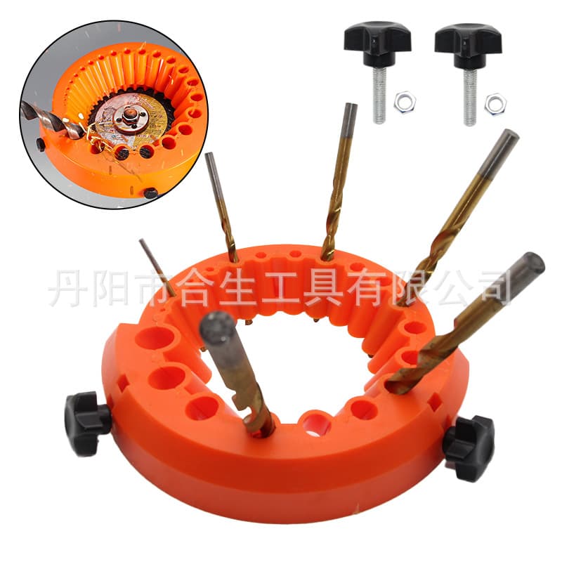 Orange Drill Bit Sharpener, Multi-Spec Grinding Accessory for Electric Angle Grinders