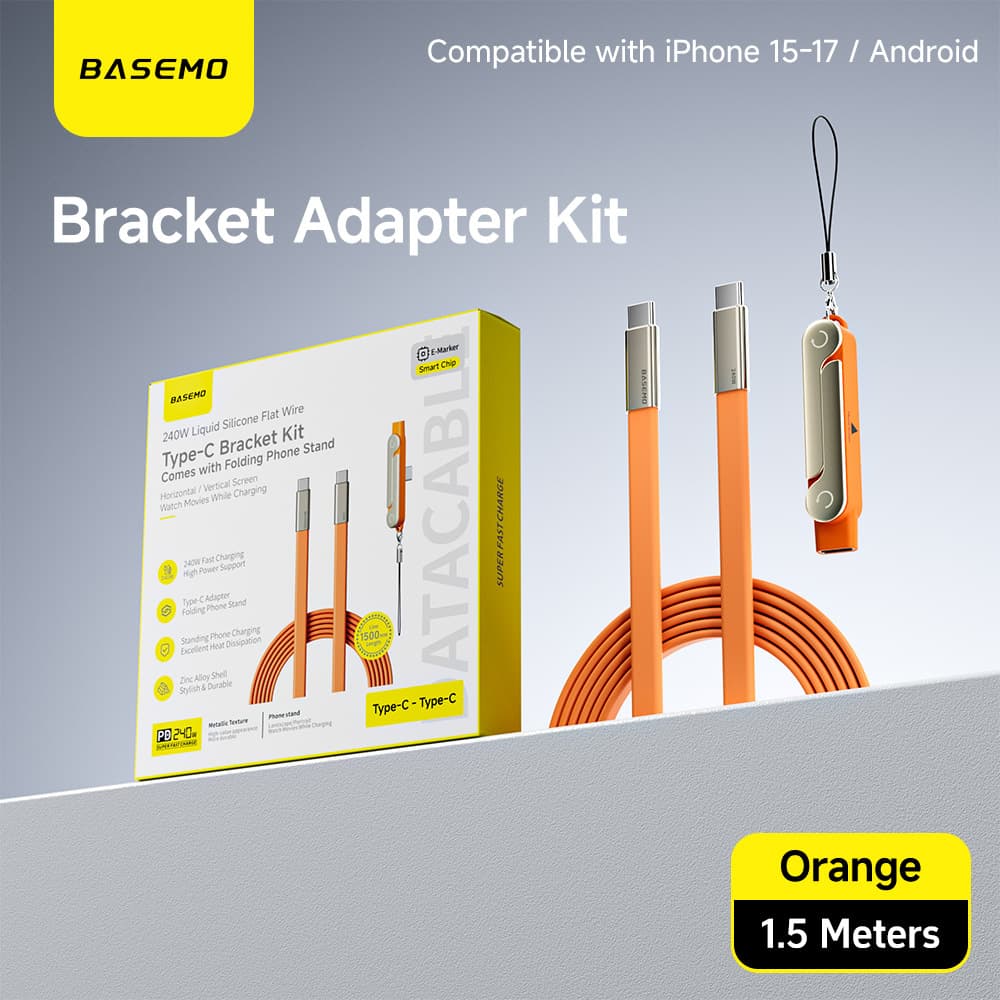 [Beimo Factory] Beimo 240W Stand Data Cable for Apple 17, Huawei Tablet, Mobile Gaming Charging Cable