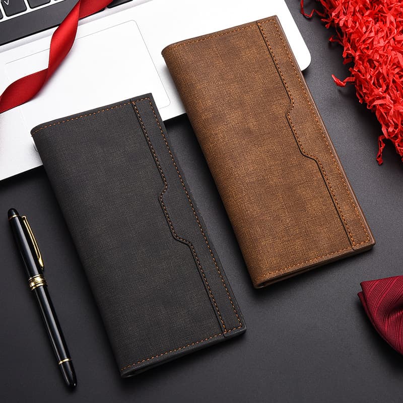 New Men's Wallet Multi-Slot Long Wallet Simple Fashion Suit Wallet Large Capacity Ultra-Thin Men's Wallet In Stock