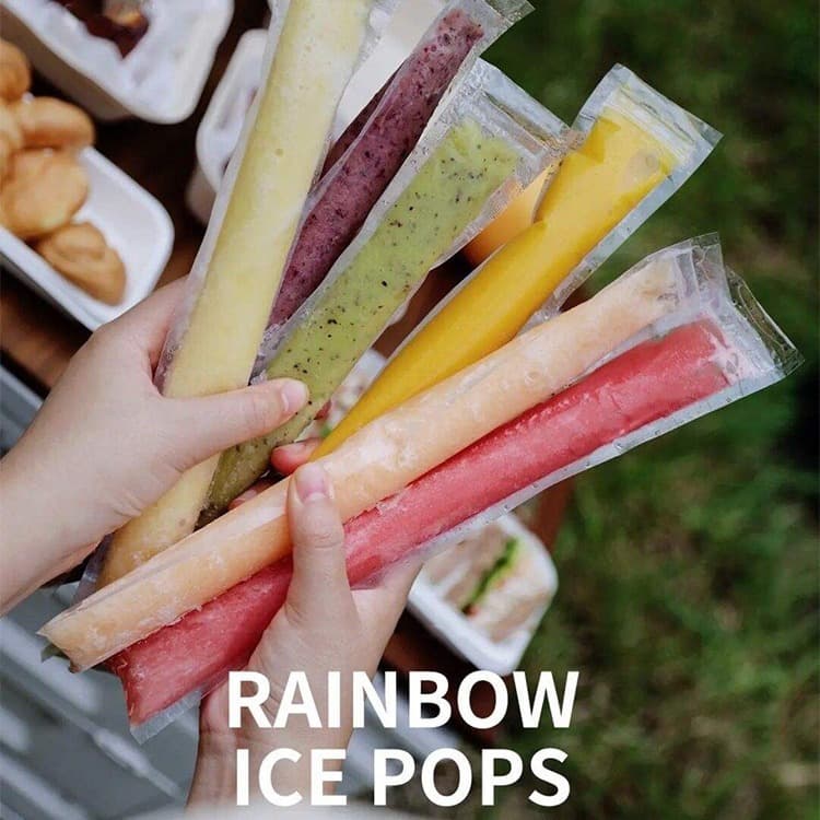 Disposable Popsicle Ice Bag Household Homemade Ice Cream Self-sealing Bag Transparent Fresh-keeping Bag Food Fruit Ice Bag