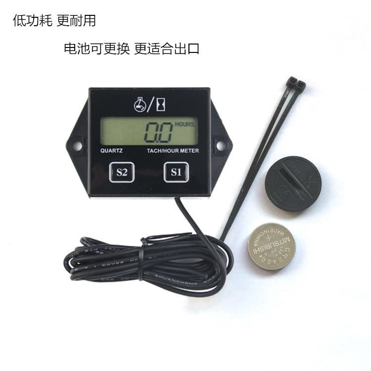 Gasoline engine inductive tachometer timer, universal for off-road motorcycles, cars, vans, chainsaws.