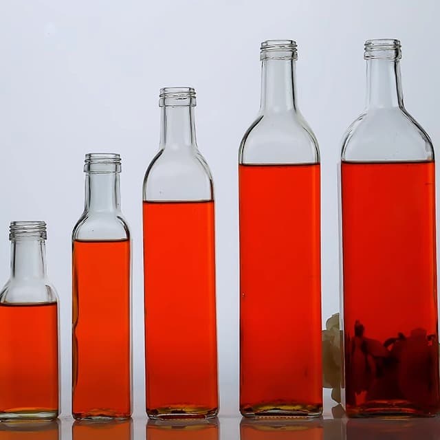 200ml 500ml 100ml Transparent Square Olive Oil Bottle, Tea Oil Bottle, Sesame Oil Bottle, Seasoning Bottle, Cooking Wine Glass Bottle