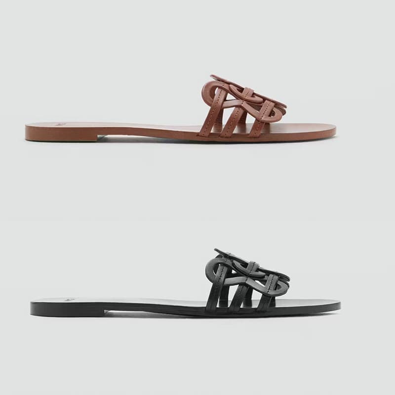 Women's Flat Sandals 2026 Summer New Arrival Vacation Style Beach Shoes Roman Hollow One-Strap Slippers Outdoor Wear