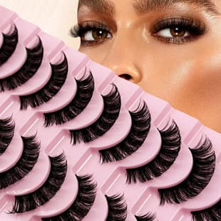 Factory Wholesale Cross-border 10 Pairs Strip False Lashes Stable Supply Foreign Trade Style Soft Dense Full Strip Faux Mink Lashes