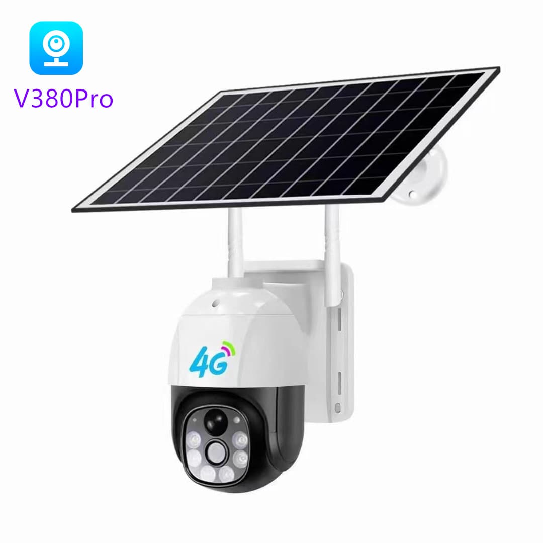 4G Solar PIR Camera Outdoor Waterproof Monitor Sun Powered Low Power Consumption V380pro Camera