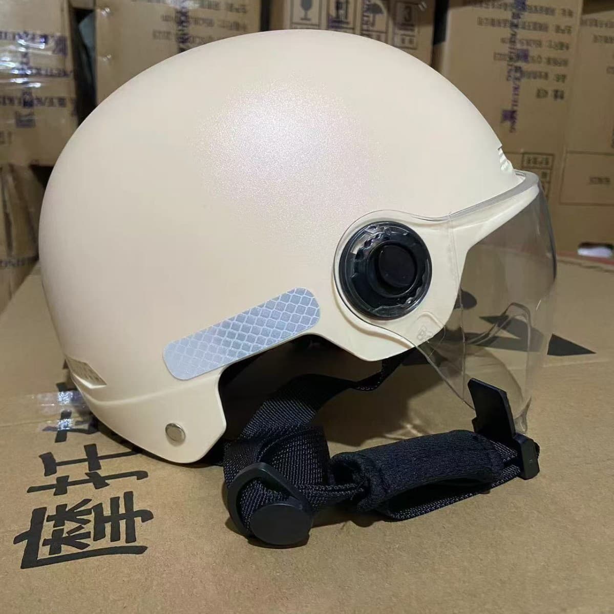 3C Summer Helmet National Standard Motorcycle Electric Scooter Helmet Unisex Safety Cap Four Seasons Universal Half Helmet Breathable Riding
