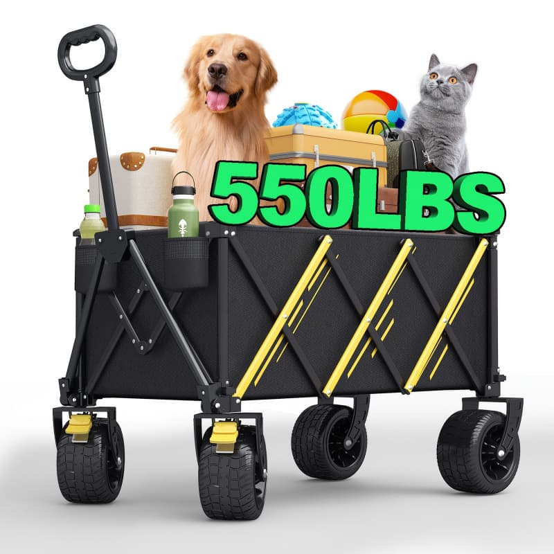 2026 New Cross-border Drop Shipping Heavy-duty Foldable Hand Cart Multi-purpose Garden Pet Wagon