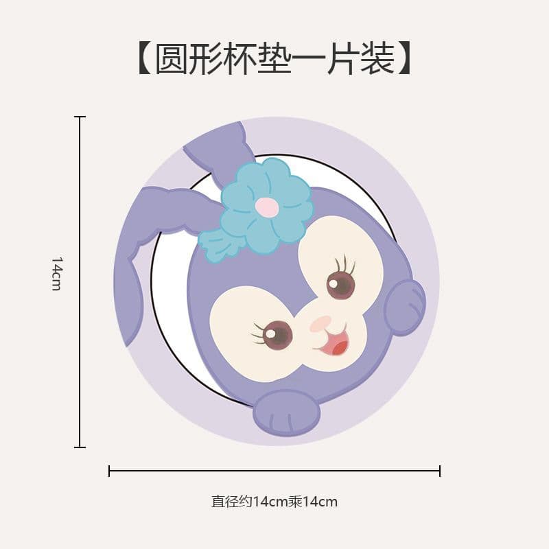 Cartoon Home Anti-Slip Heat Insulation Coaster Soft Diatomite Mat Stain-Resistant Office Girl Style Heat-Resistant Pad Factory Wholesale
