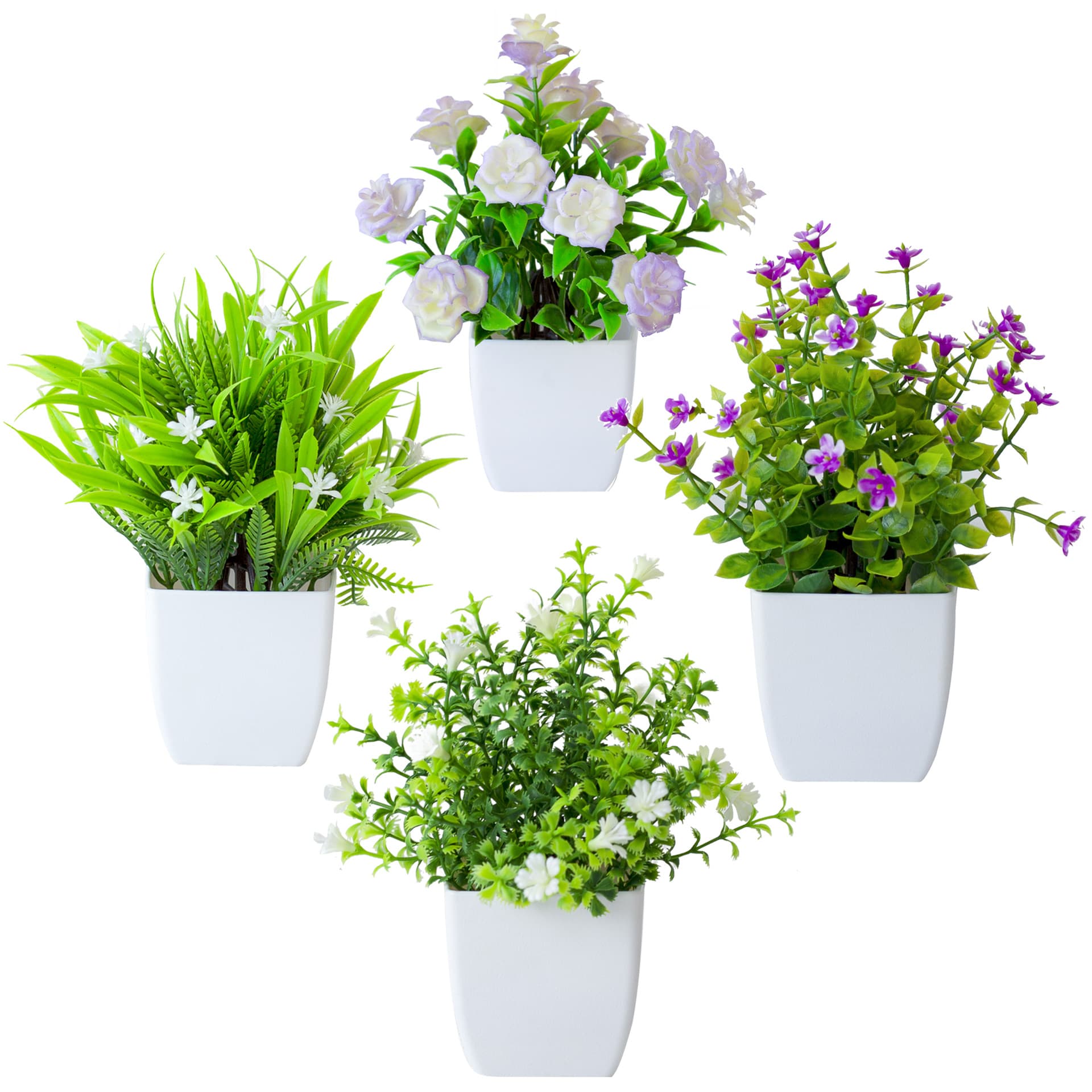 Cross-Border Hot Selling Artificial Plants, Fake Plants, Greenery, Indoor and Outdoor Decoration, Plastic Potted Plants, Eucalyptus Small Potted Plant