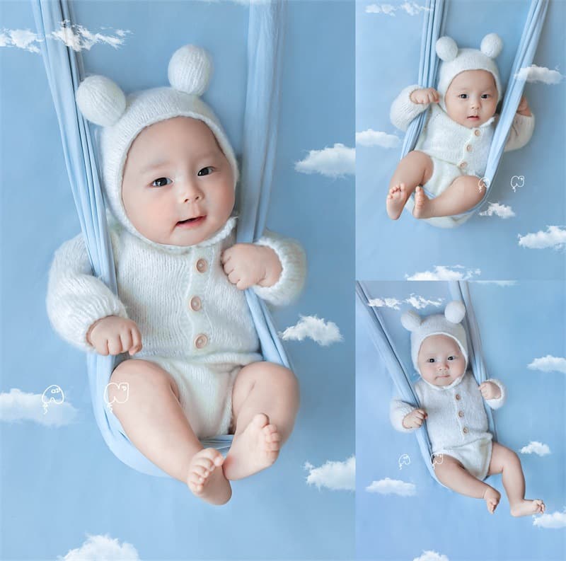 Newborn photography clothing, infant baby swing theme suit, studio photo shoot, children's photography clothing