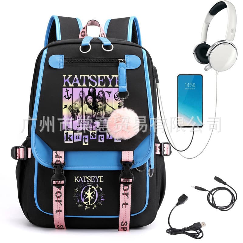 Katseye Music School Backpack for Students Campus Bag Amazon Hot-Selling Waterproof Backpack