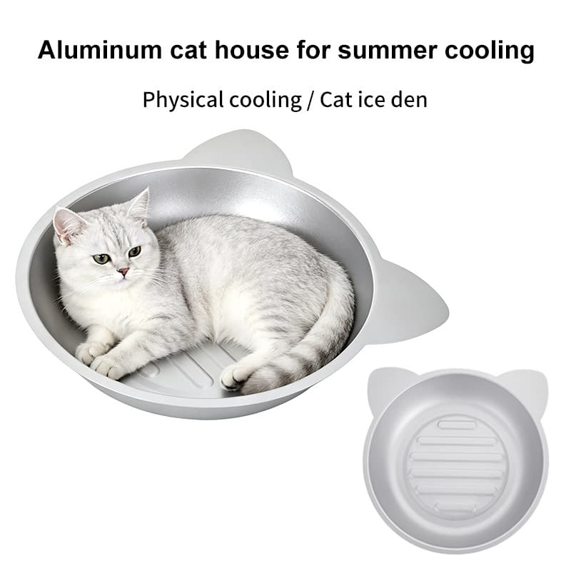 Aluminum Cat Cooling Bed, Summer Cat Ice Den Pet House