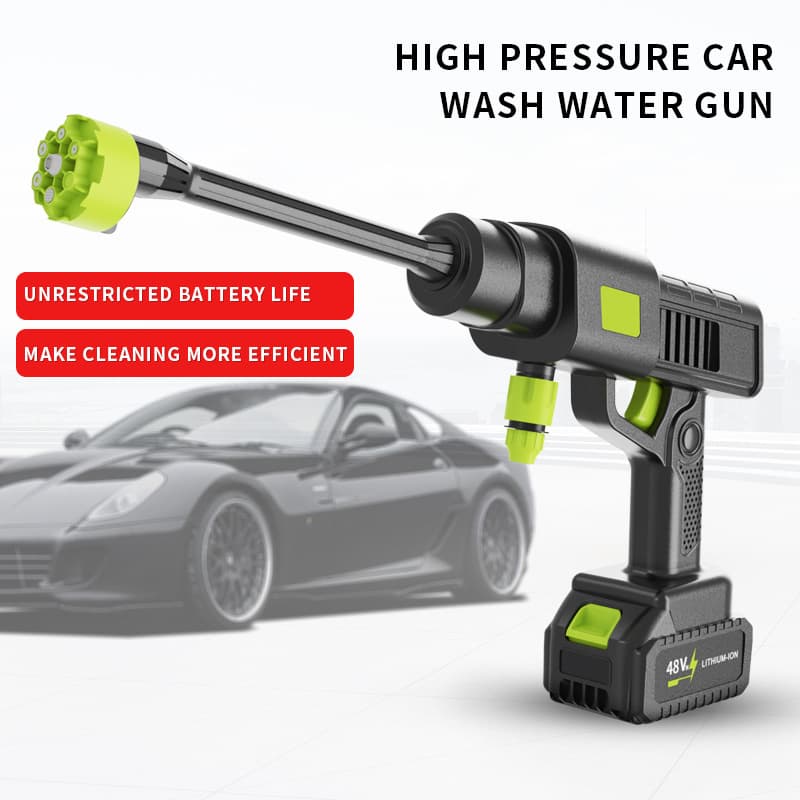 Wireless Car Washer with Brush, High-Power Lithium Battery Pressure Boost Cleaning Tool
