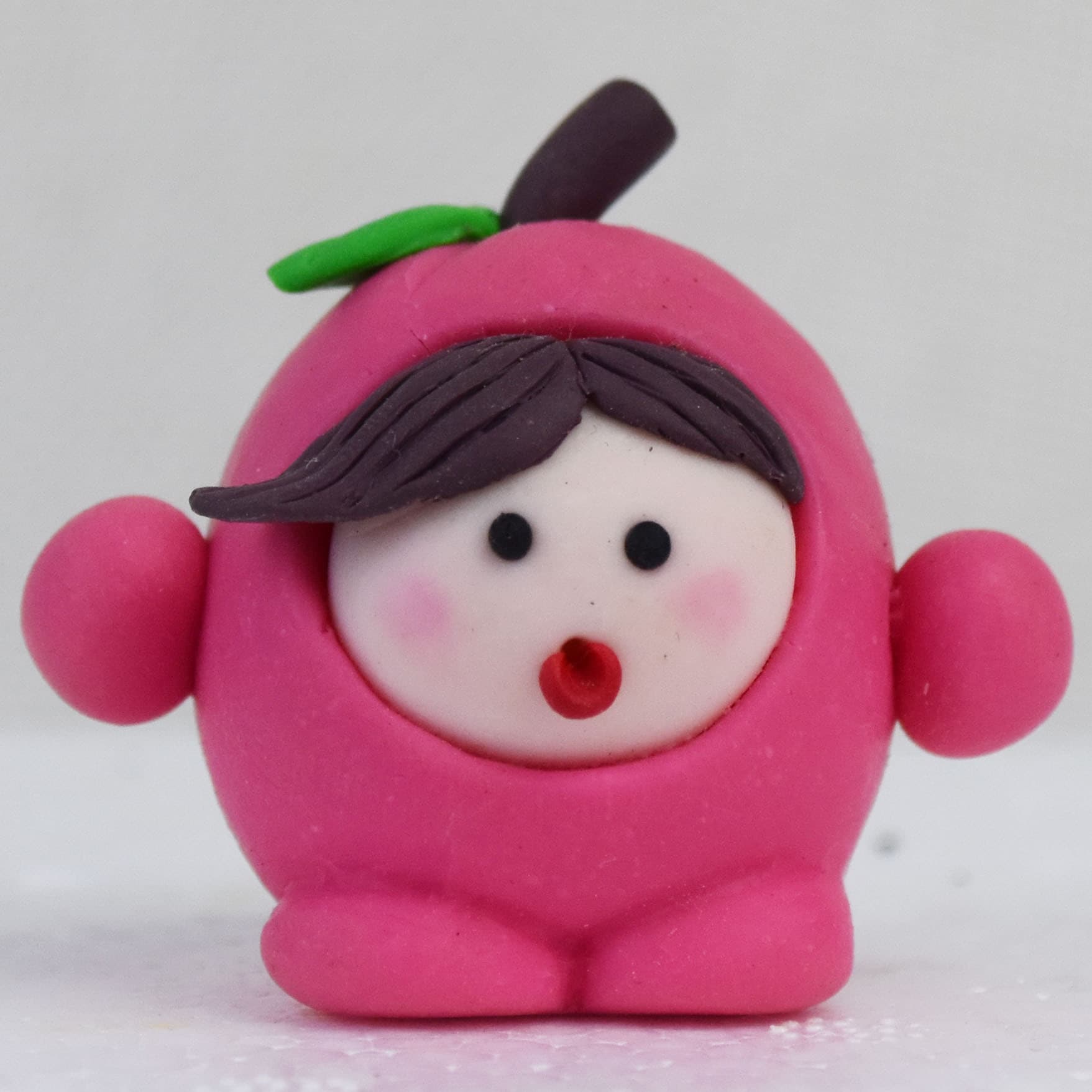 Fruit Ninja series cherry apple orange strawberry pineapple cake insert with soft clay ornaments