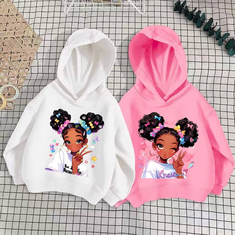 Cross-border Girls Hooded Sweatshirt Loose Pullover 2026 New Children's Lightweight Top for Toddlers and Kids Stylish Outerwear