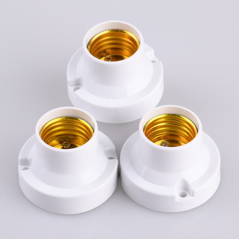 Factory Direct Small Lamp Holder with Insulation, 5.5cm E27 Socket in Black/White for Thailand/Cambodia/Laos