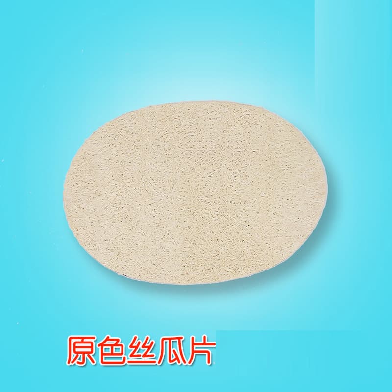 Ordering oval-shaped loofah bath sheets in various sizes, suitable for gift use, natural color.