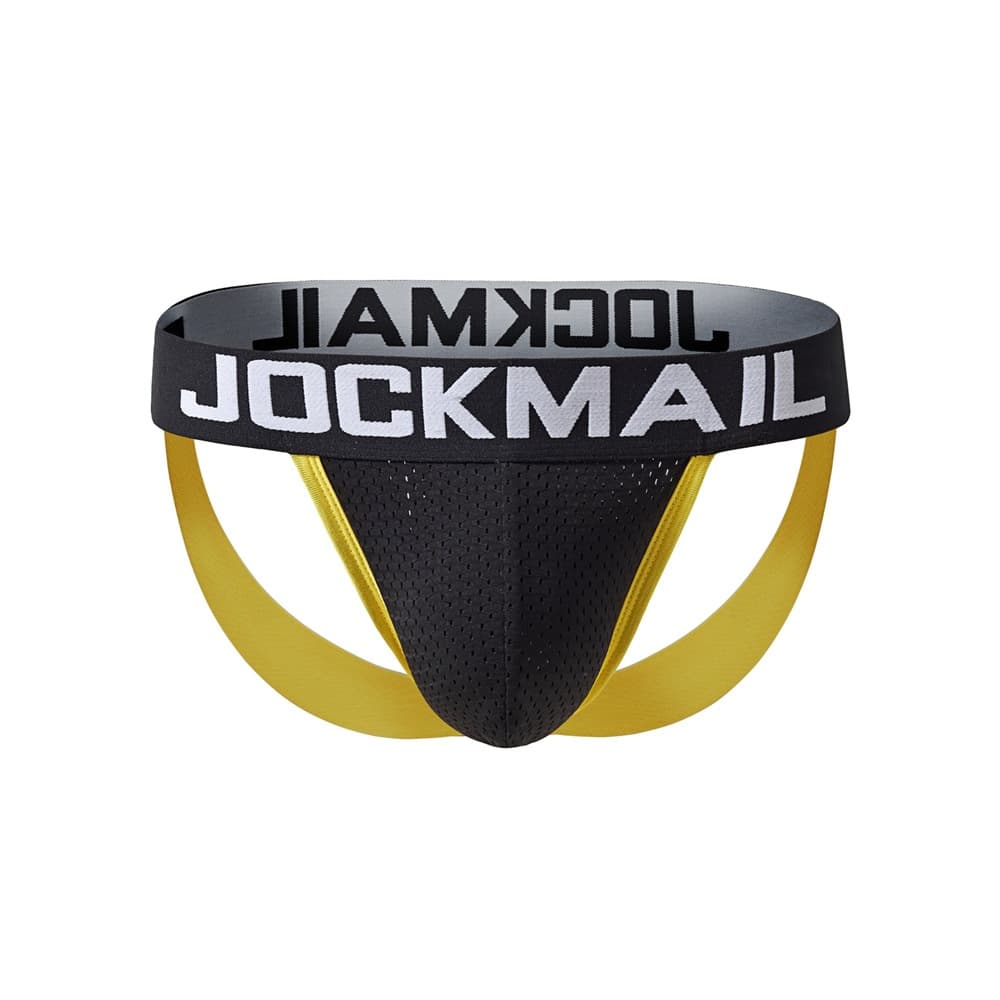 JOCKMAIL Low-Rise Sexy Lifting Thong Men's Underwear Double Thong Sexy Lingerie Mesh Breathable