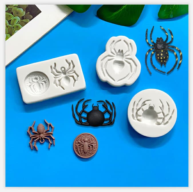New Spider Silicone Mold Halloween Fondant Cake Baking Mold DIY Decoration Chocolate Candy Mold