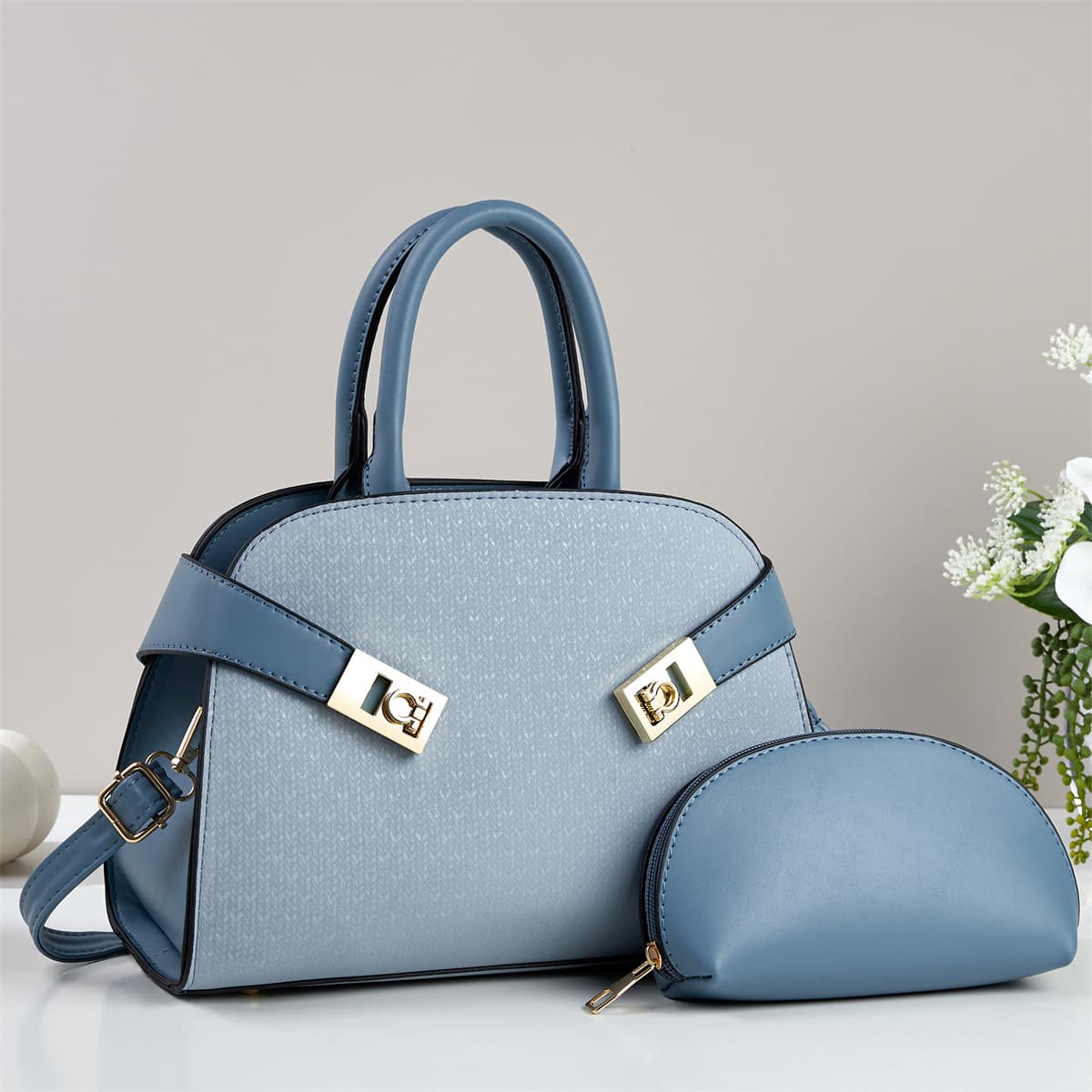 Textured Women's Bags, New Versatile Handbags, Crossbody Bags, Tote Bags, Simple Shoulder Bags, Cross-Border Mother-Daughter Bags, Two-Piece Set