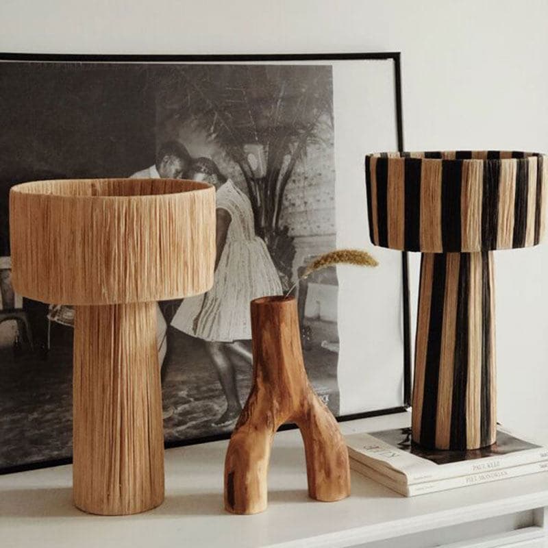 Japanese Style Table Lamp Bedside Lamp Wabi-Sabi Style Guest Room Living Room Sofa Lamp Bedroom Study Retro Art Decorative Floor Lamp