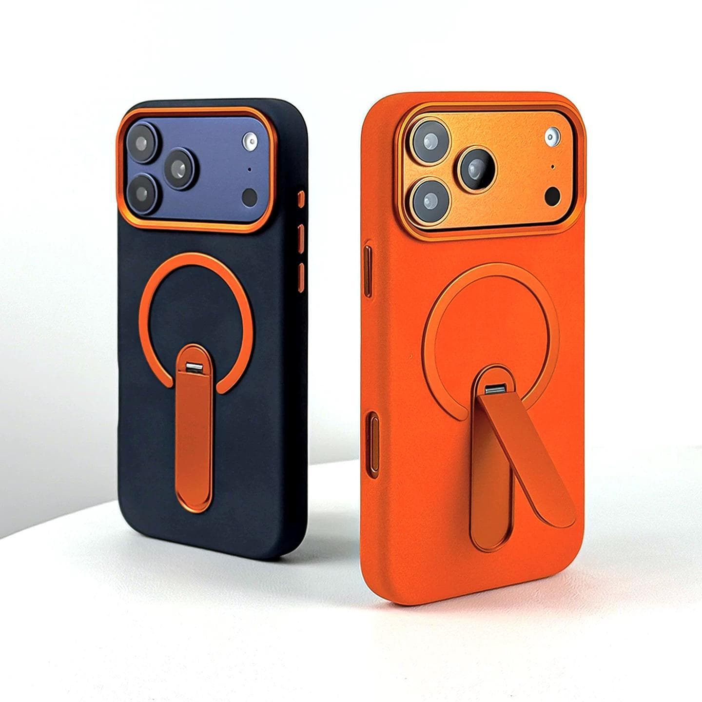 Cross-border Compatible iPhone 17 PRO MAX Elephant Grain Magnetic Bracket Phone Case for Apple 16 Premium Anti-Drop