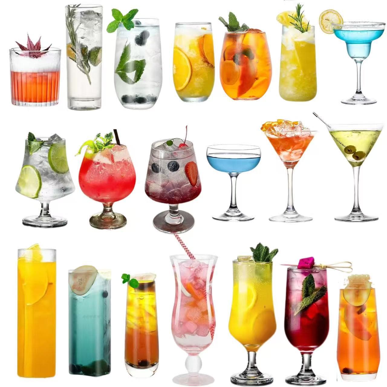 Cocktail cup combination set for ladies tipsy cocktail cup cold drink milkshake juice cup glass wine cup high-end
