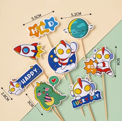 Baking Cake Topper Birthday Cake Decoration Cartoon Cake Topper Kids Birthday Cake Decoration Ultraman